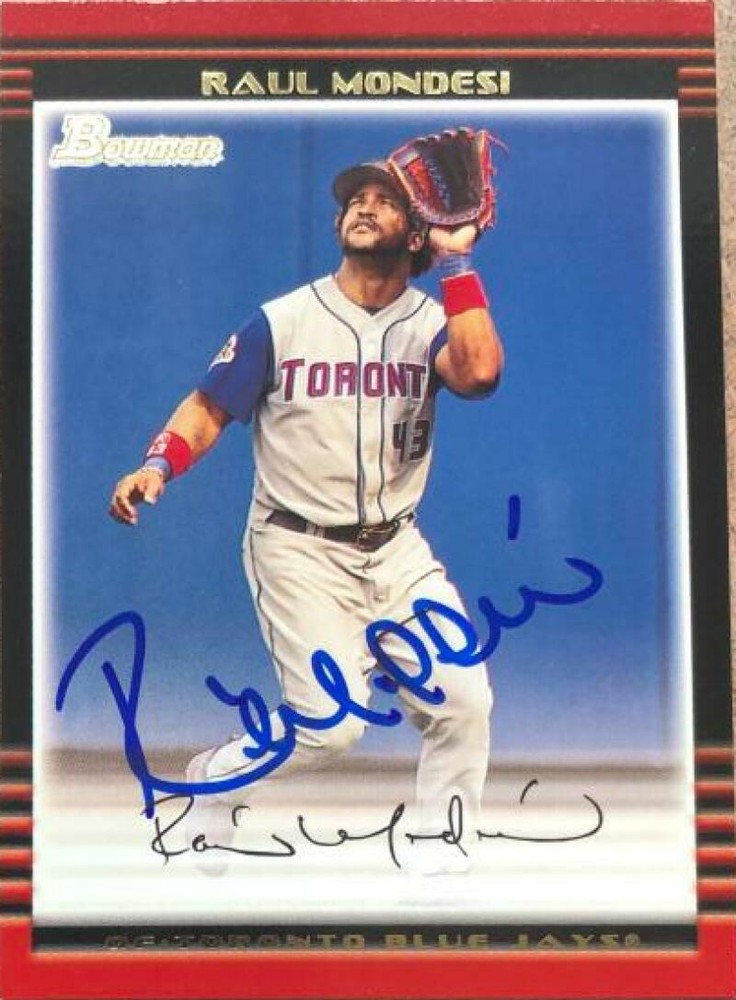 Raul Mondesi Autographed 2002 Bowman #67
