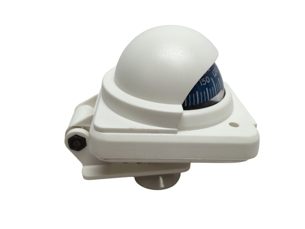 MARINE BOAT WHITE BRACKET & SUCTION CUPS ADJUSTABLE BUILT-IN COMPENSATION SYSTEM