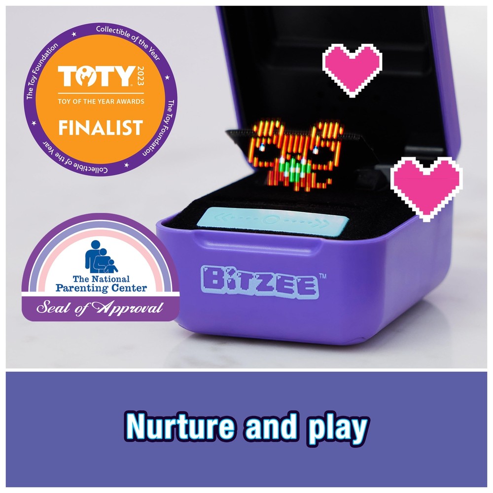 Bitze Interactive Toy Digital Pet and Case with 15 Animals Inside React to T...