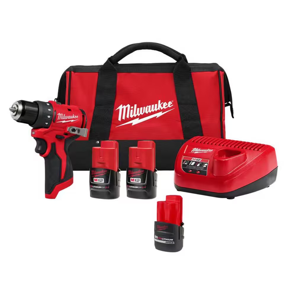 M12 12-Volt Lithium-Ion Brushless Cordless Subcompact Brushless Drill Driver Kit