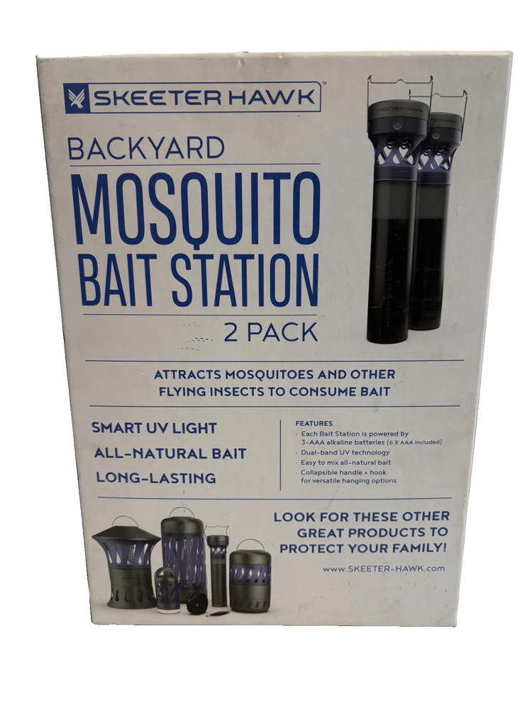 Skeeter Hawk Backyard Mosquito Bait Station with UV Light 2-Pack