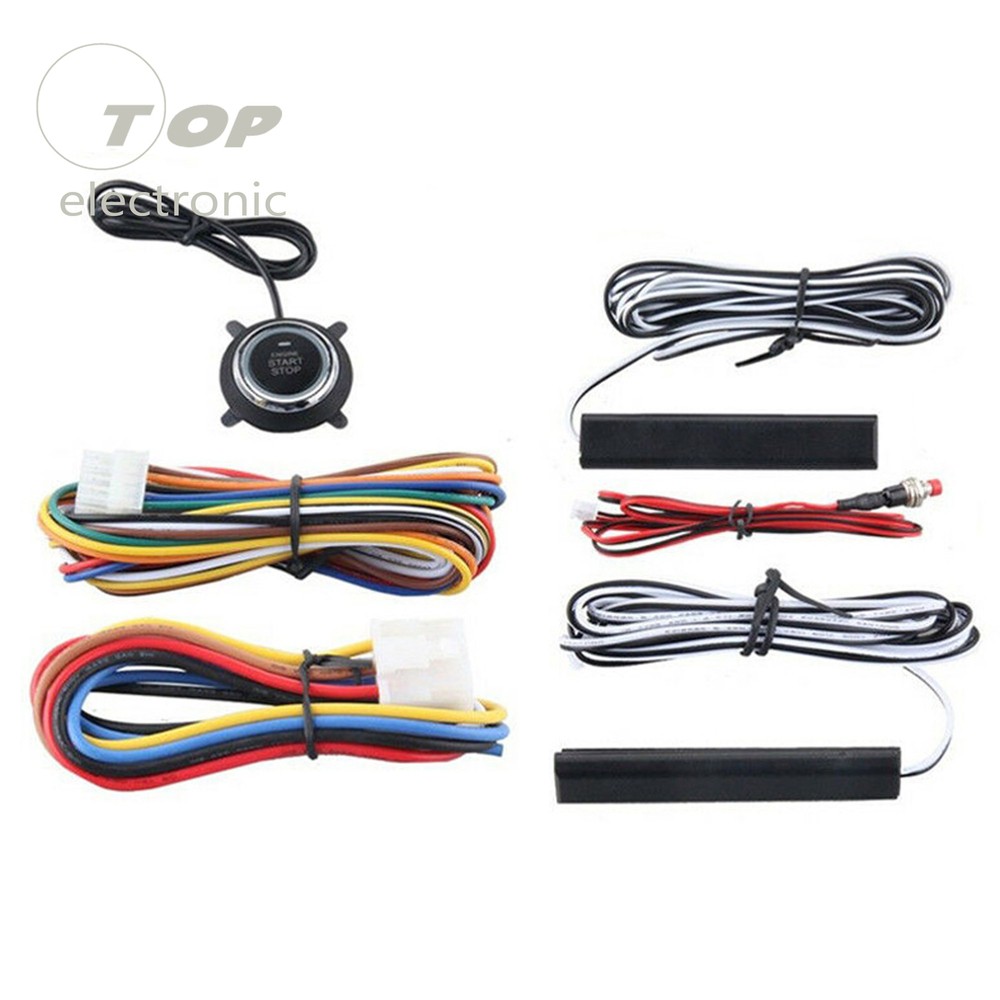 GPS Car Alarm Security System Push Button Start Passive Keyless Remote Kit