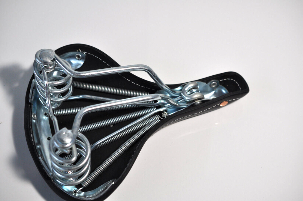 Selle Monte Grappa black leather saddle made in Italy