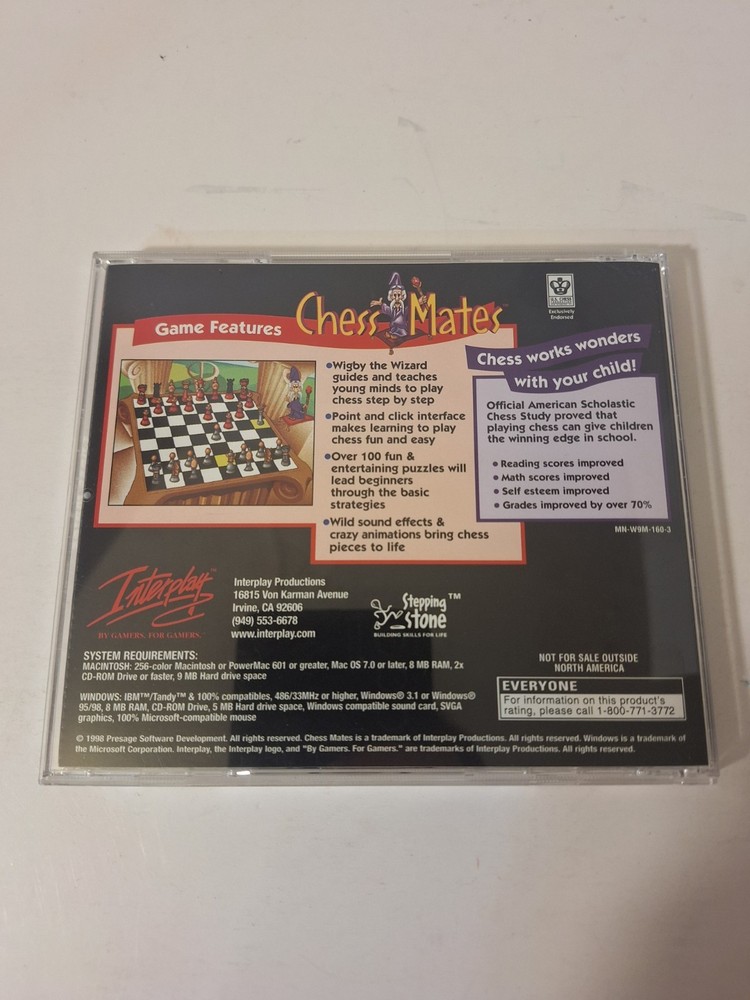 Chess Mates PC CD Learn To Play Strategy Computer Board Game