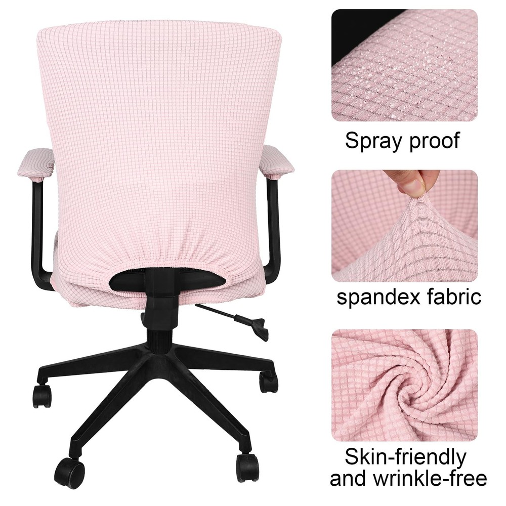 Tallew 8 Pcs Office Chair Covers Set Computer Universal Protective Stretchable C