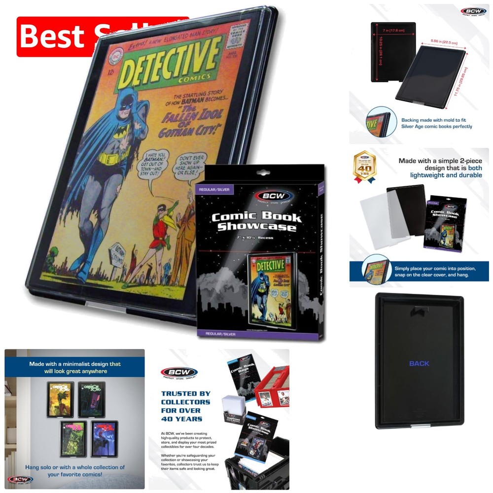 Collectible Comic Book Frame - Crystal Clear Wall Mount Display Case, 1 Pack