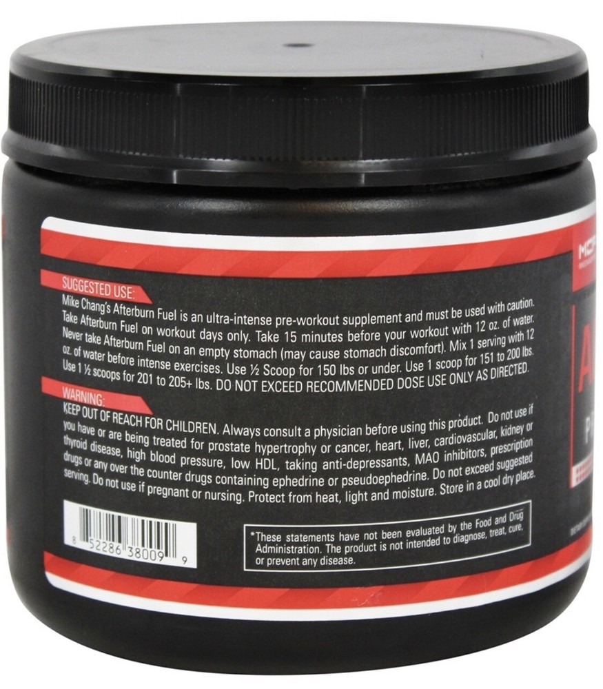 MIKE CHANG'S AFTERBURN FUEL PRE-WORKOUT (From SixpackShortcuts, Discontinued)