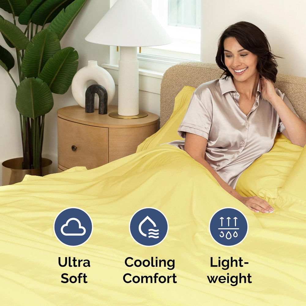 Full Size Flat Sheet - Hotel Quality Top Flat Bed Sheet Only - Ultra-Soft, Comfy