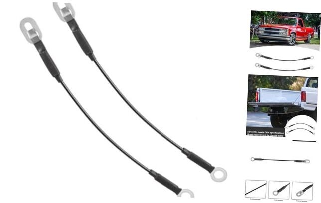 Rear Tailgate Lift Support Cables Tailgate Lift Support Straps - Compatible