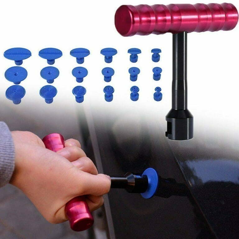 T-Bar Paintless Slide Hammer Dent Puller Repair Tool Removal Pulling Tabs Kit U#