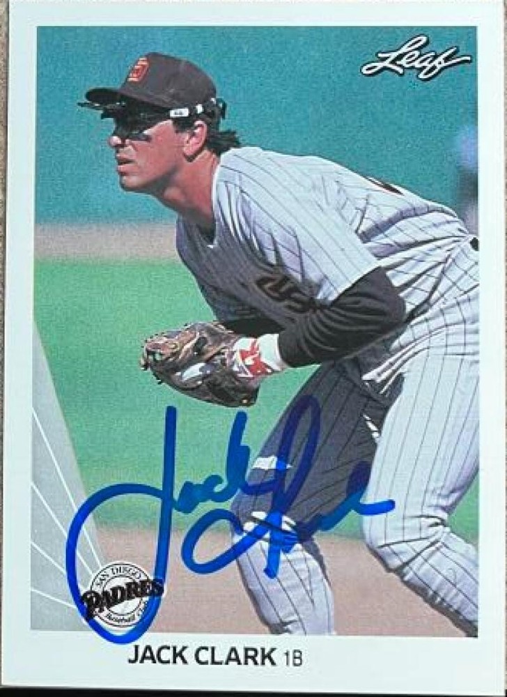 Jack Clark Autographed 1990 Leaf #287
