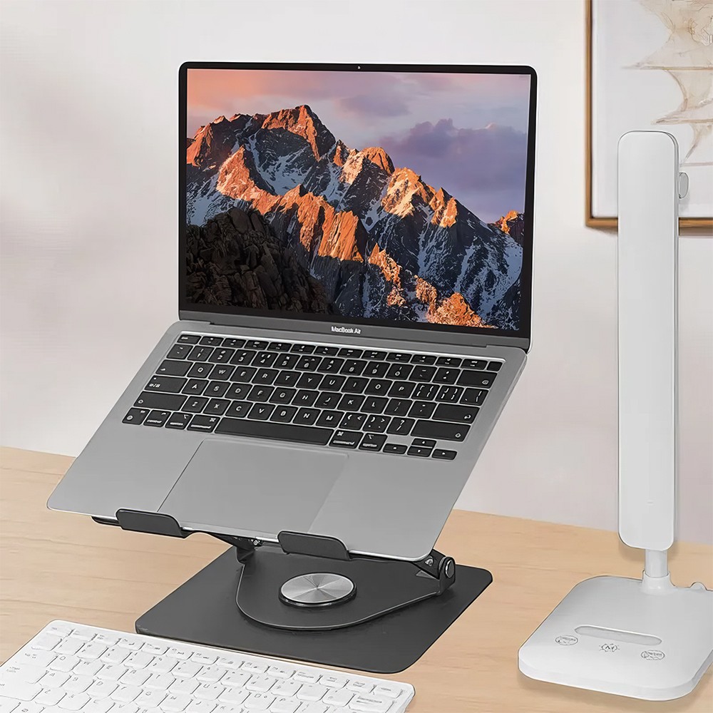 Ergonomic Laptop Riser Holder Stand Foldable Adjustable w/ 360° Rotating Bracket