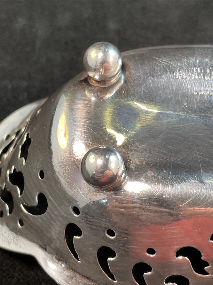 Tiffany Sterling Silver Pierced Candy / Nut Dish No Monogram VG condition