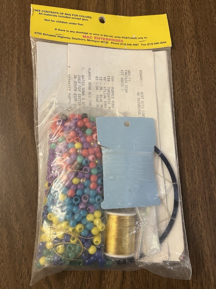 Mac-a-bead-eze Fantasy Fish Vintage Beading Kit Mobile Sun Dancer