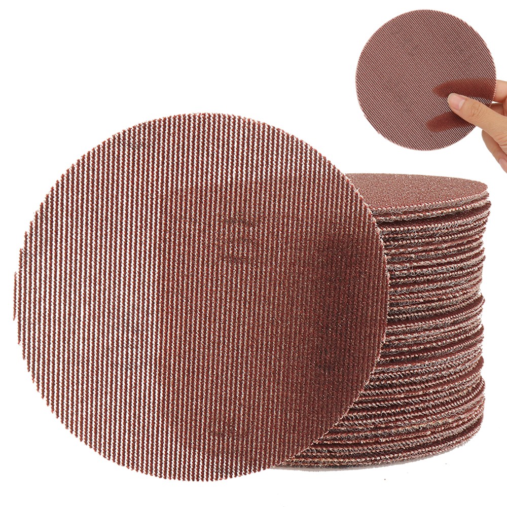 25Pcs 5inch Mesh Sanding Discs Hook&Loop Abrasive Dust Free Disc Anti-Blocking
