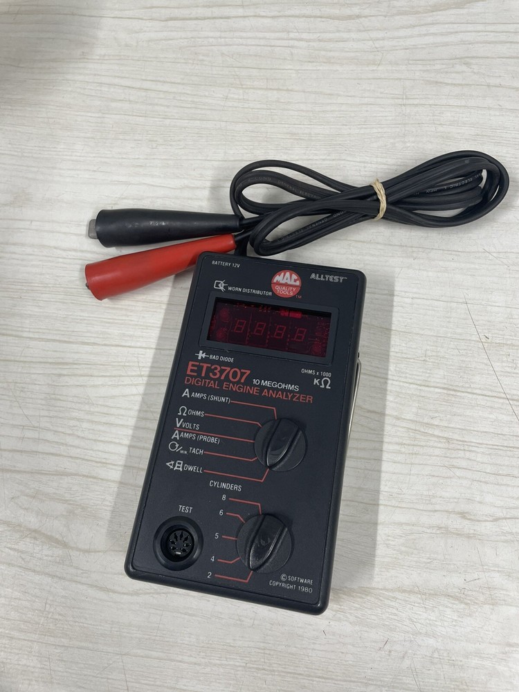 Mac Tool ET3707 Digital Engine Analyzer 10 Megohms Missing Test Lead- See Pics