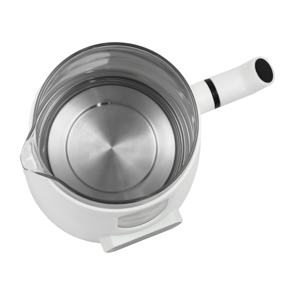 6 Functions Temperature Control Electric Tea Kettle With Tea Steamer Mesh White