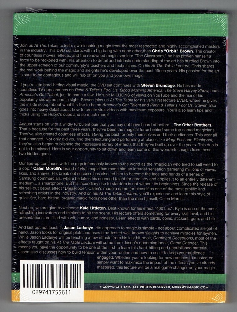 At The Table Lecture - July - September 2016 - (New 6 DVD Set)