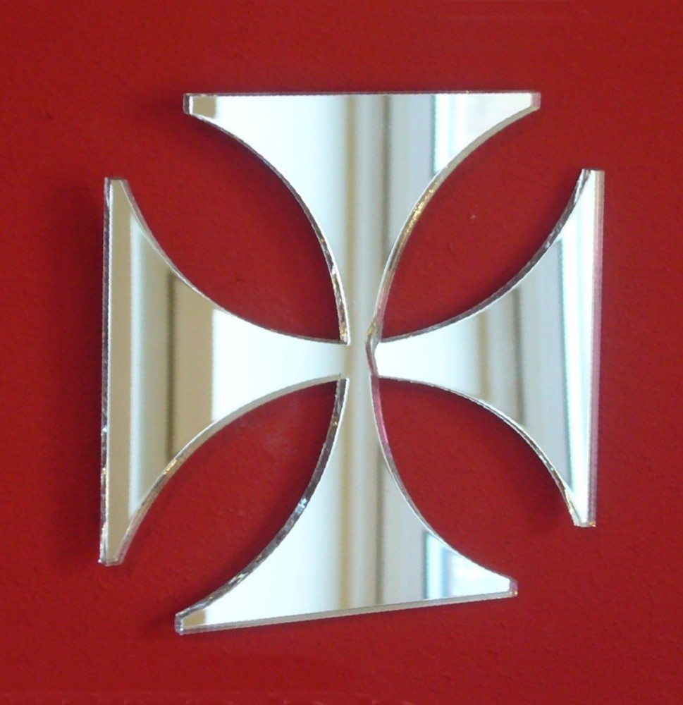 MALTESE CROSS Mirror (Sizes 4cm to 60cm)