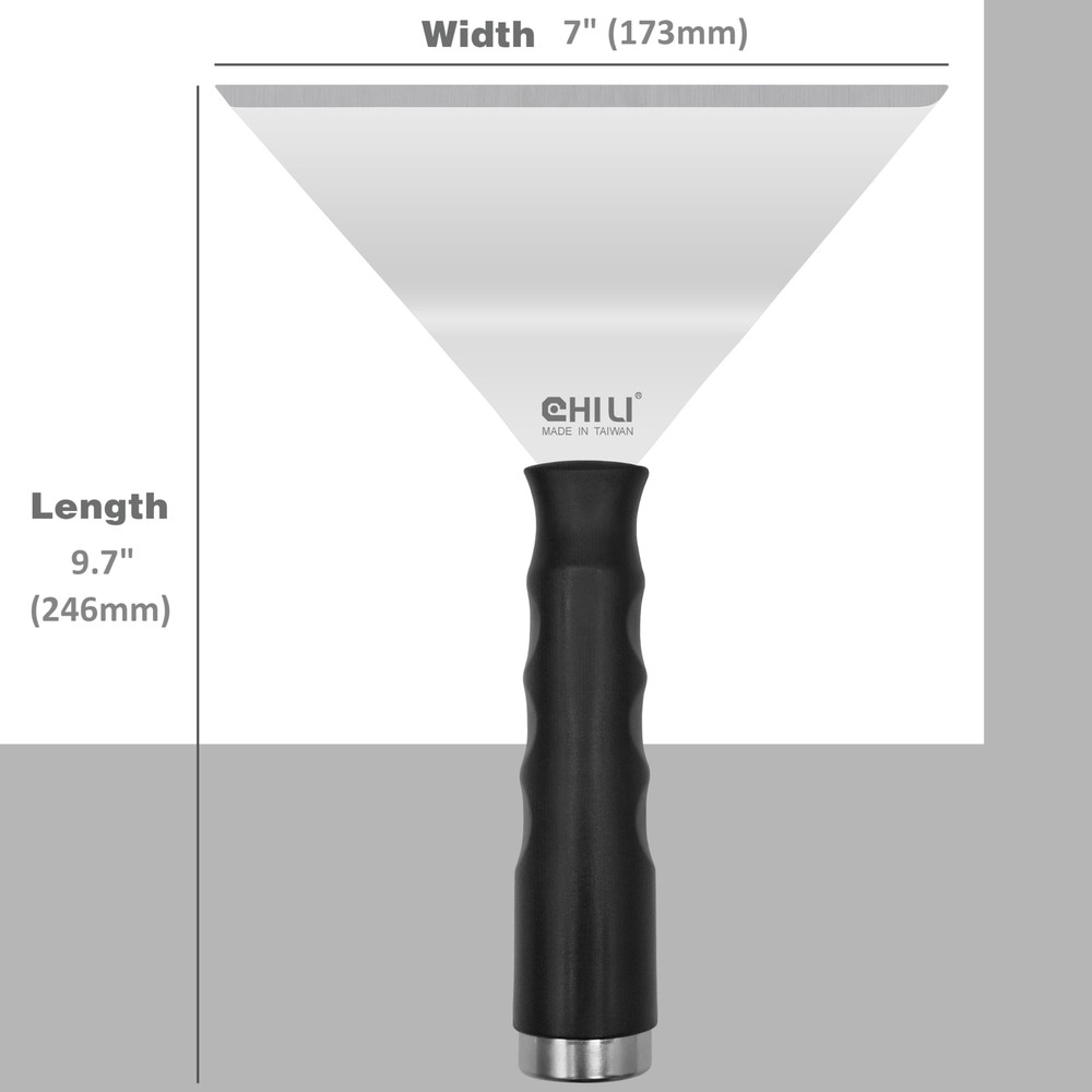 7 Bent Stainless Steel Chisel Pole Scraper Overhead Paint Scraper For Wallpa...