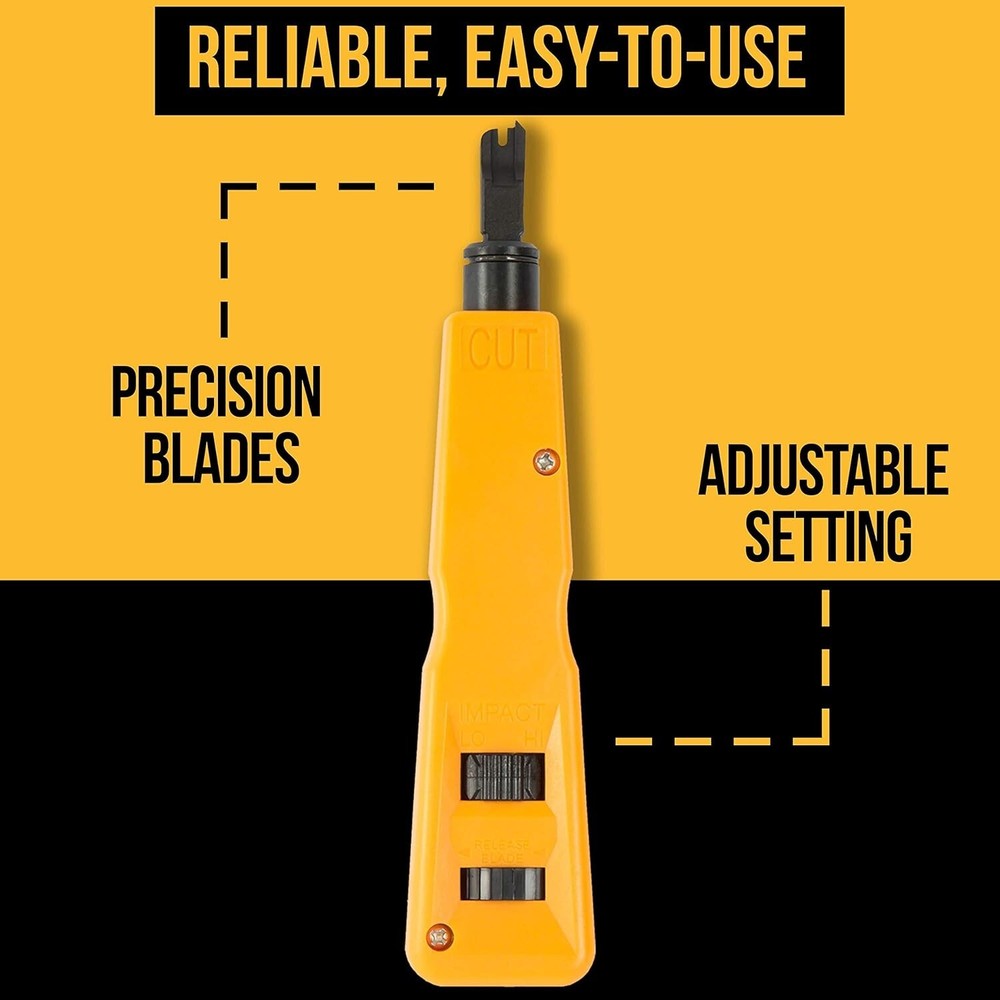 15-Piece Professional Network Tool Kit with Crimper, Tester & Punch Down Tool