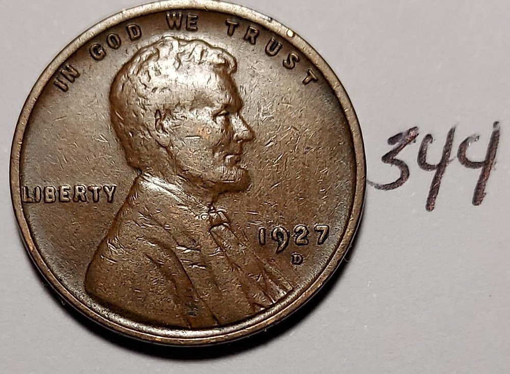 1927-D Lincoln Wheat Cent         #344