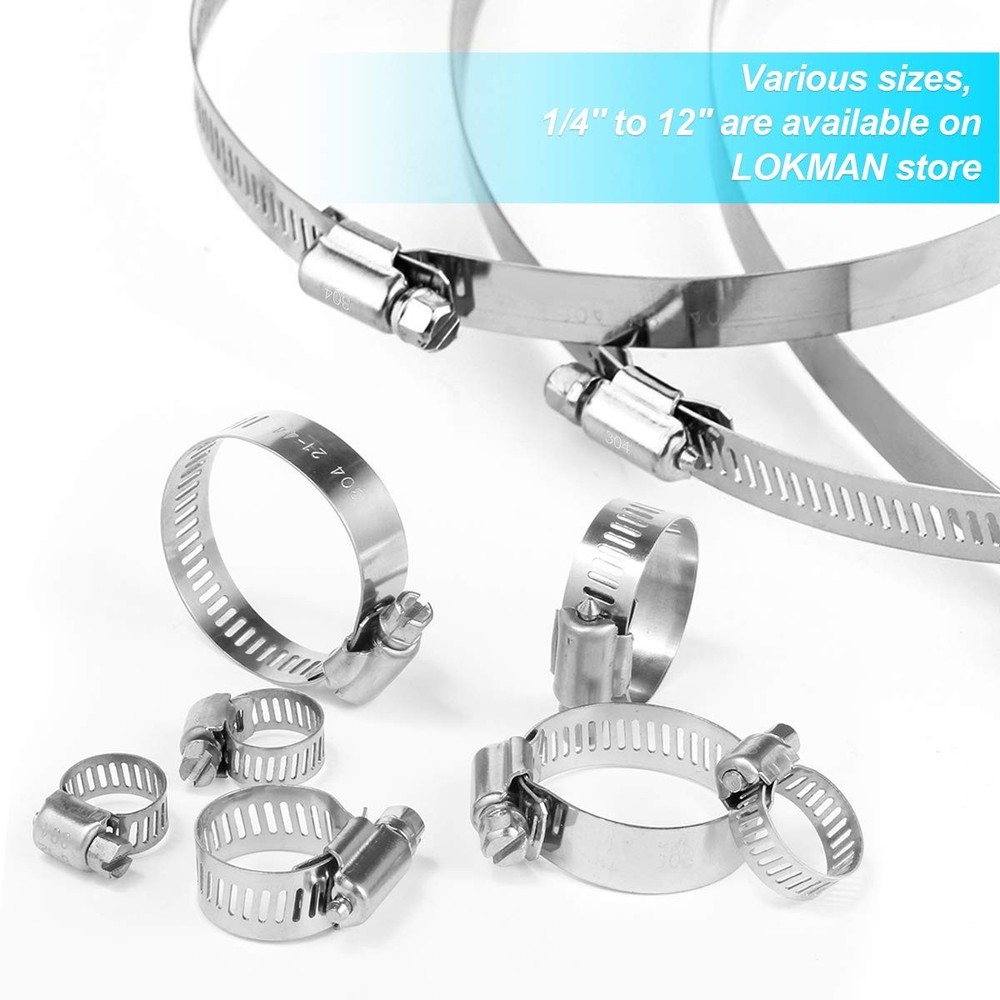 Versatile 60-Piece Adjustable Hose Clamp Set - Rust & Corrosion Resistant