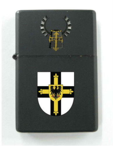 Medieval German Teutonic Knight Battle War Holy Shield Eagle Black Lighter Case