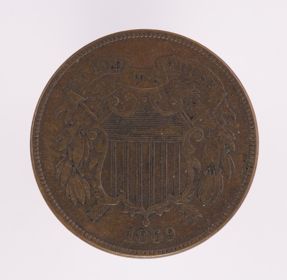 1869 2c Two Cent Piece (B2712)