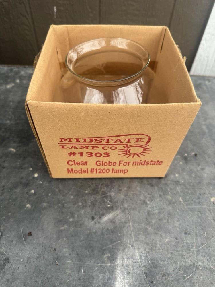 MIDSTATE LAMP CO. Glass Globe