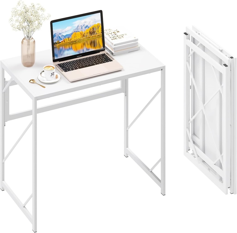 Folding Desk Writing Computer Desk Home Office No-Assembly Study Office Desk