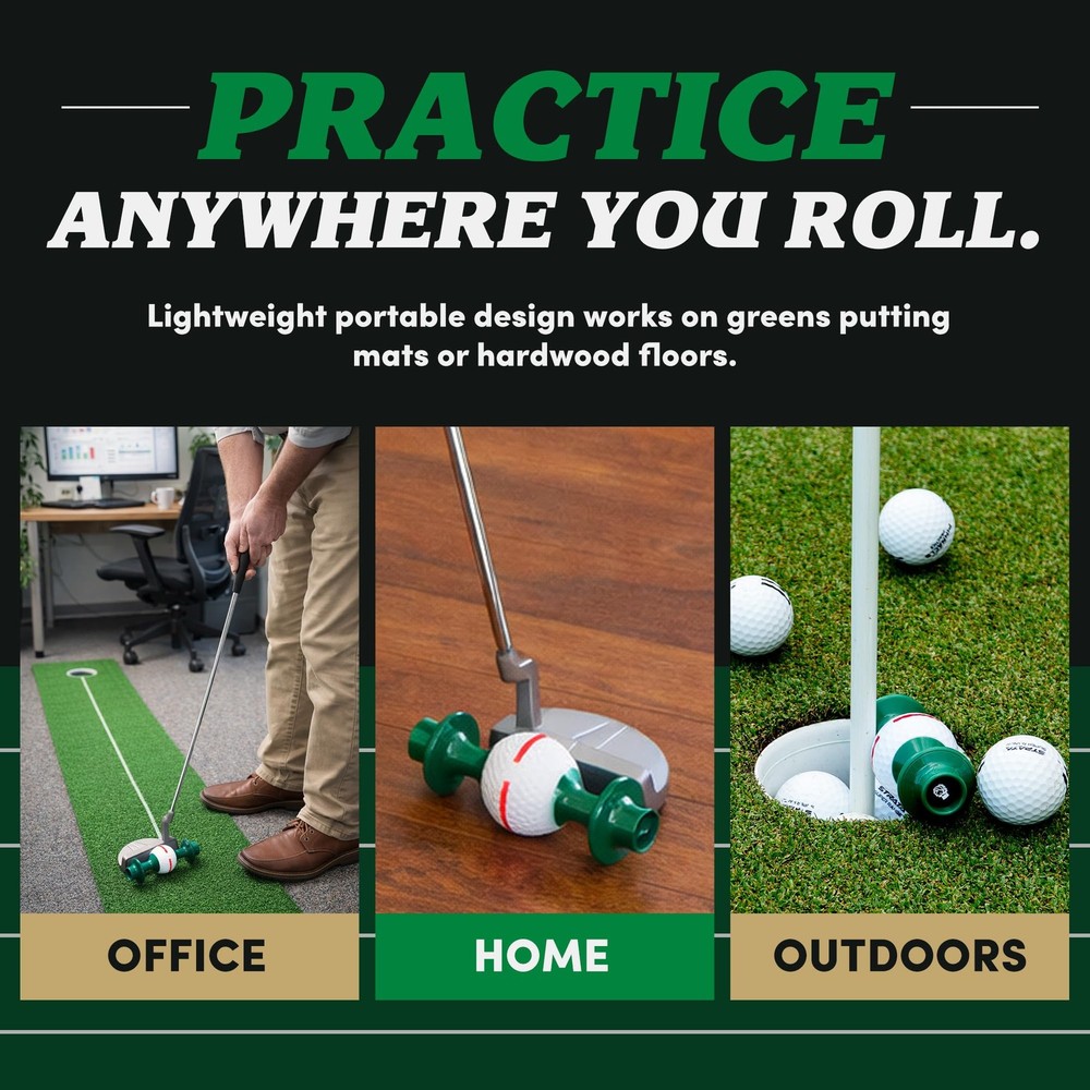 Putting Trainer – Golf Training Aid for Consistent Roll, Precision Start Line...
