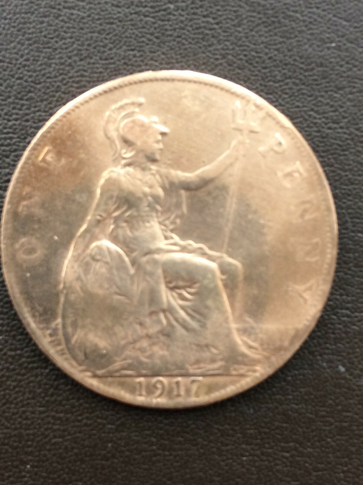 Vintage one penny coins
