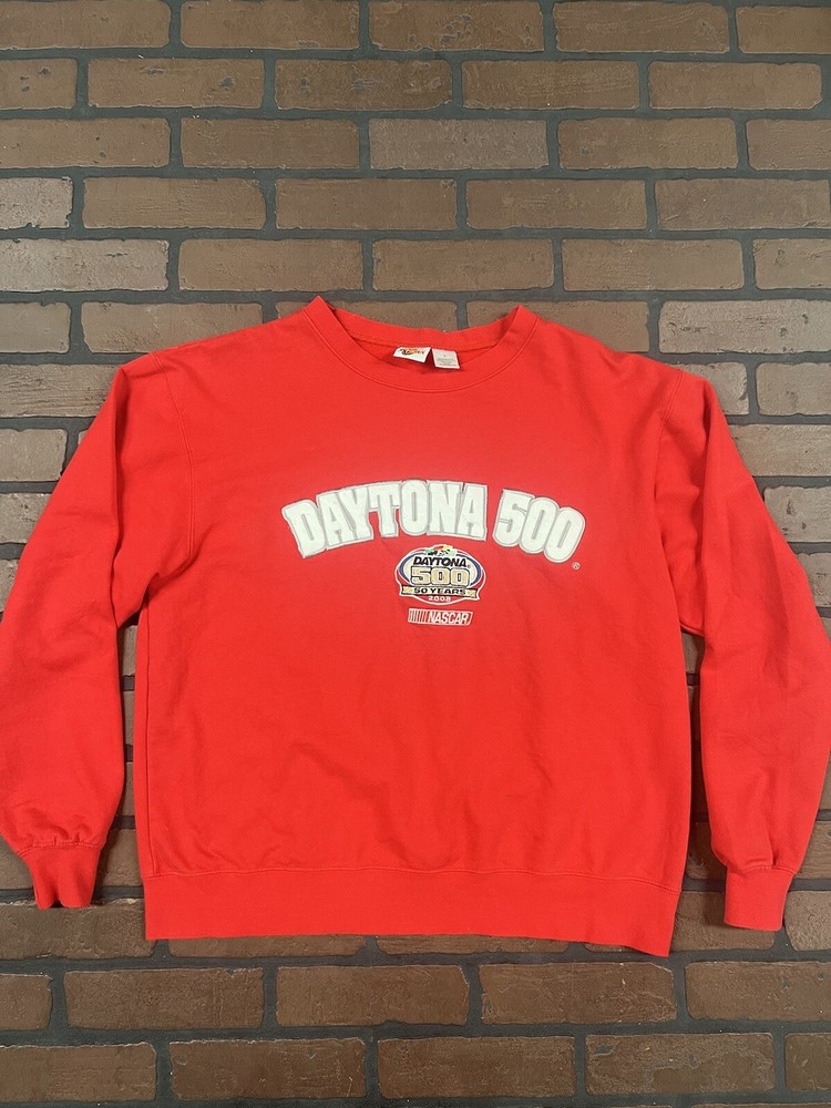 NASCAR Daytona 500 Embroidered Pullover Sweatshirt Large 2008 Winners Circle