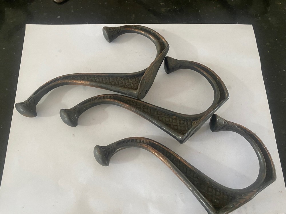 3 Antique Metal Coat Rack Hooks