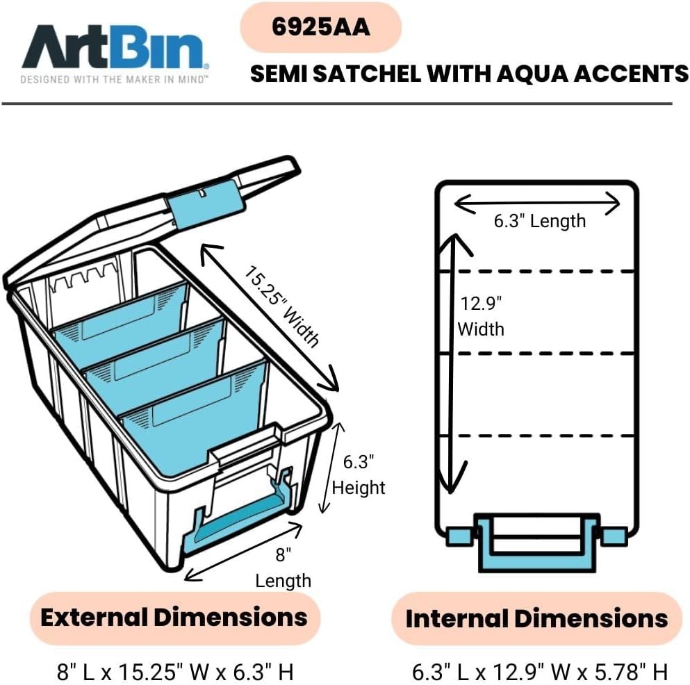 Stackable Waterproof Craft Organizer with Handle and Customizable Compartments