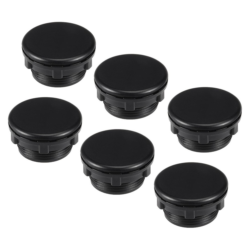 6 Pack 30mm Black Plastic Push Button Switch Hole Panel Plugs