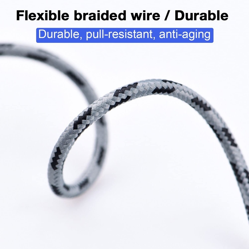 1FT USB Micro to iOS DJI Remote Controller Cable for iPhone 1FT(12in), Black