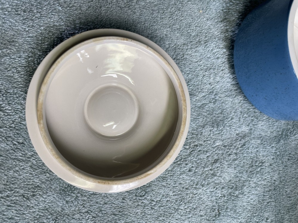 Mikasa Sugar Bowl with Lid Blue Speckle
