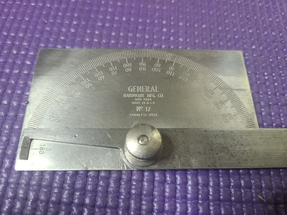 General Hardware No. 17 Stainless Steel Protractor