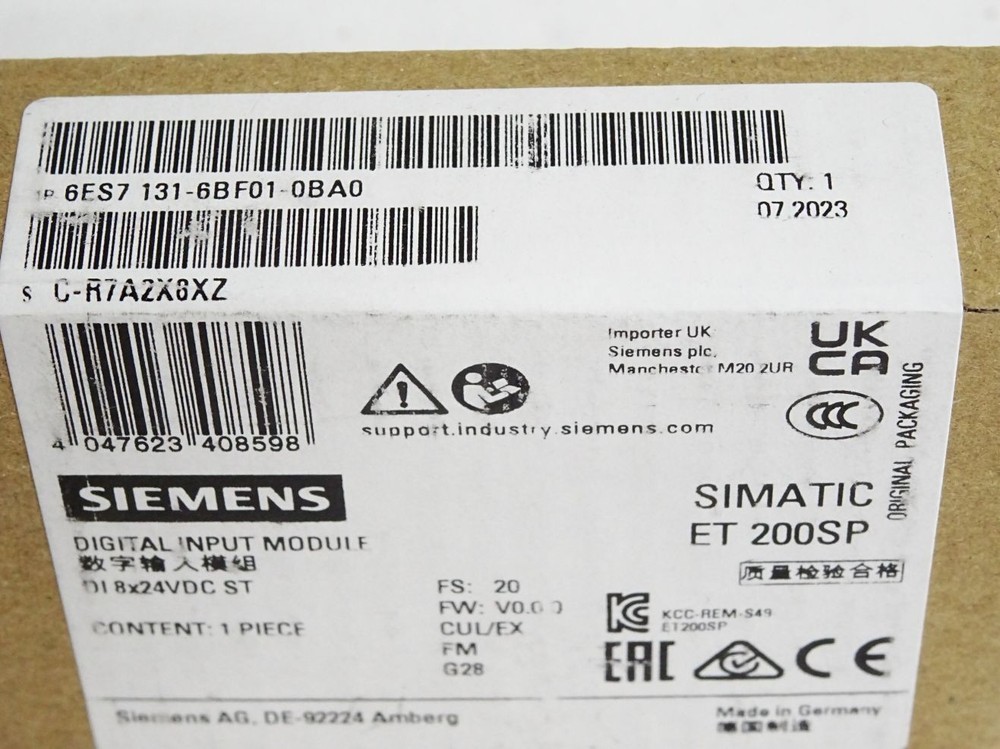 New Siemens 6ES7131-6BF01-0BA0 6ES7 131-6BF01-0BA0 ET 200SP Digital input module