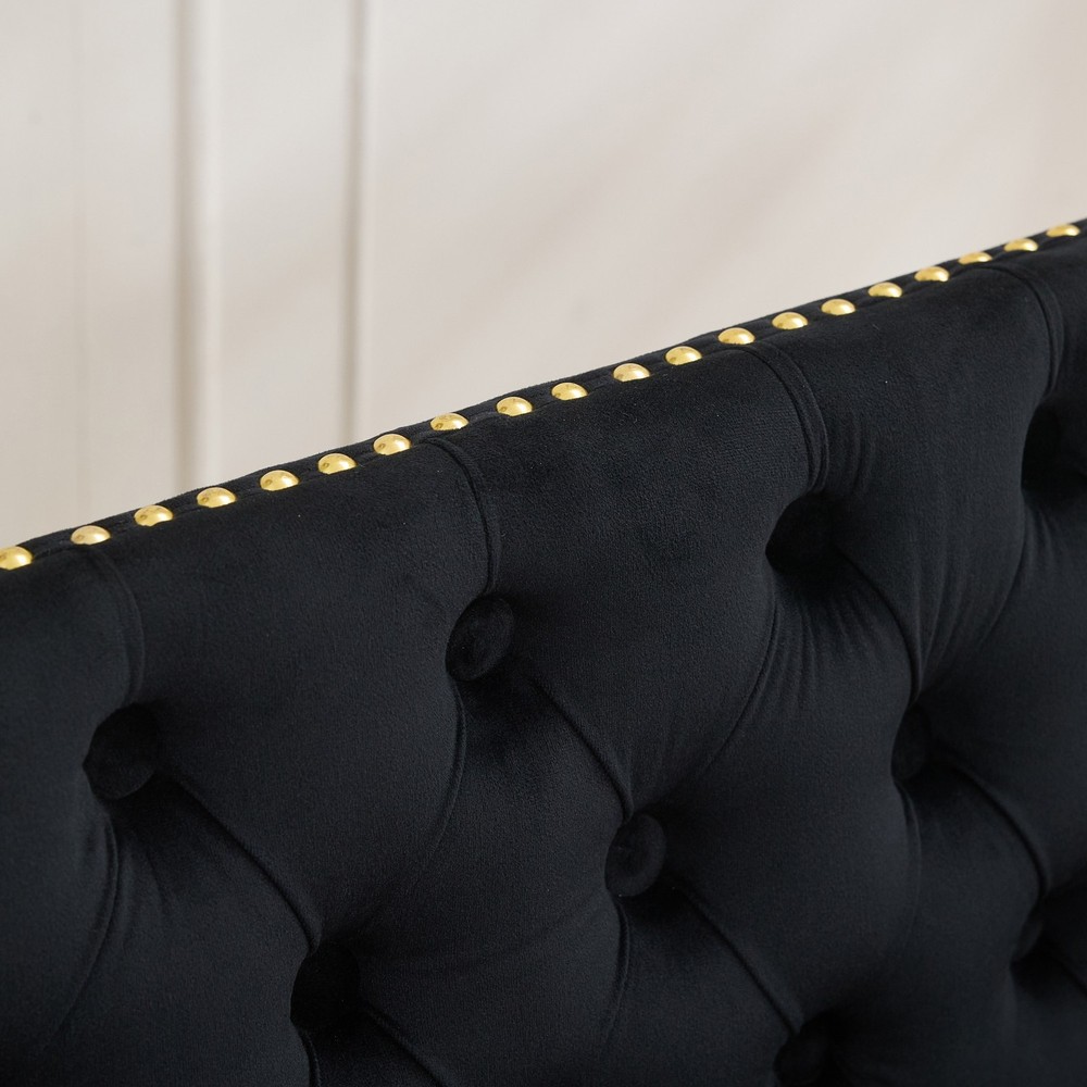 Velvet Double Dining Loveseat Bench, Kitchen & Dining Seating, 2-Seat Tufted B
