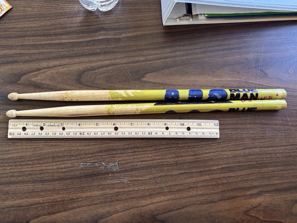 2 Used Blue Man Group" drum sticks