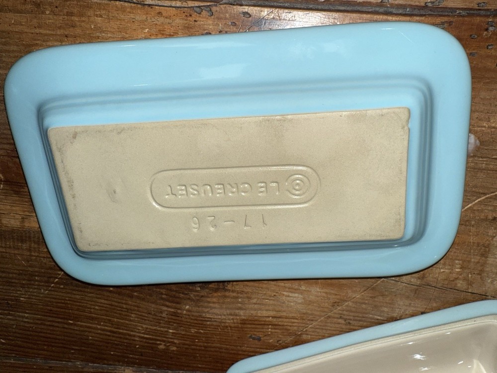 Le Creuset Light Blue Robins Egg? Butter Dish