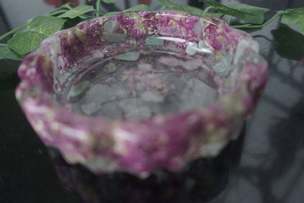 Crystal/Gemstone Sacred Geometry Ashtray Handmade 