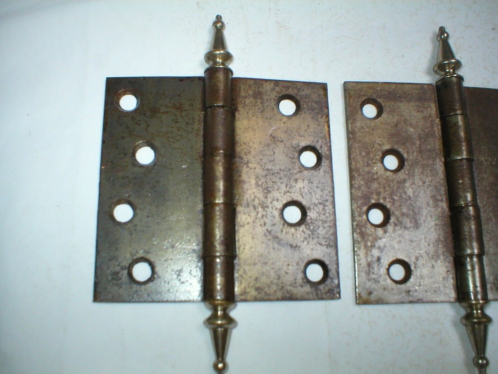 Antique Large Steeple Hinge Pair