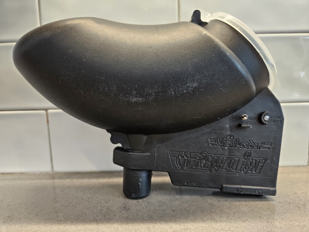 VIEWLOADER REVOLUTION ELECTRONIC PAINTBALL LOADER MOTORIZED HOPPER BLACK X-board