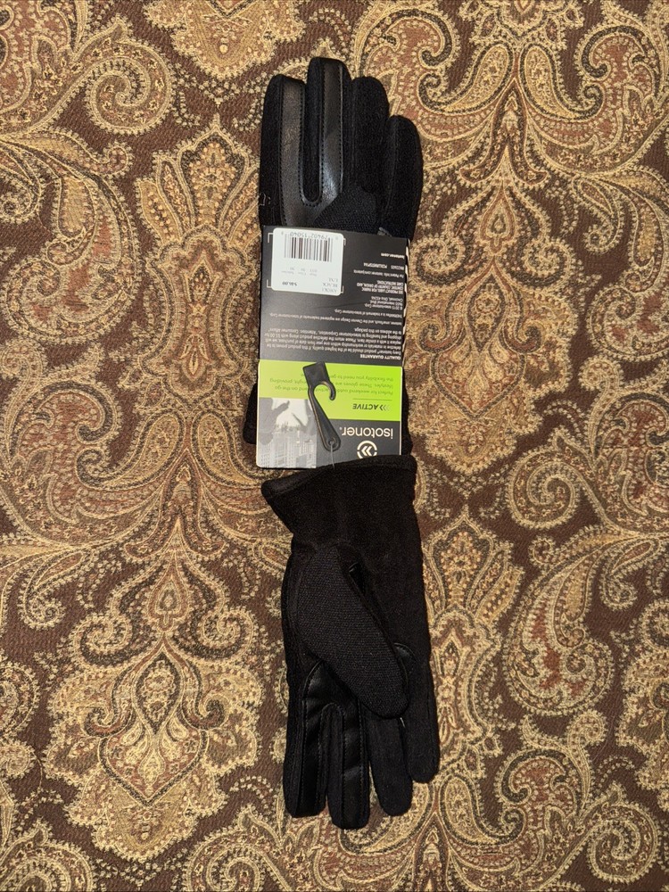 Women’s Isontoner Black Active Smartouch Gloves NWT