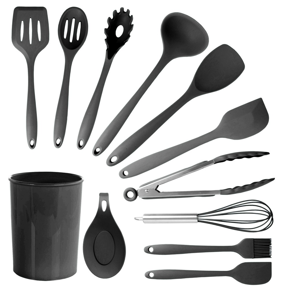 Tool Cookware Utensil Set, 12 Piece, Black