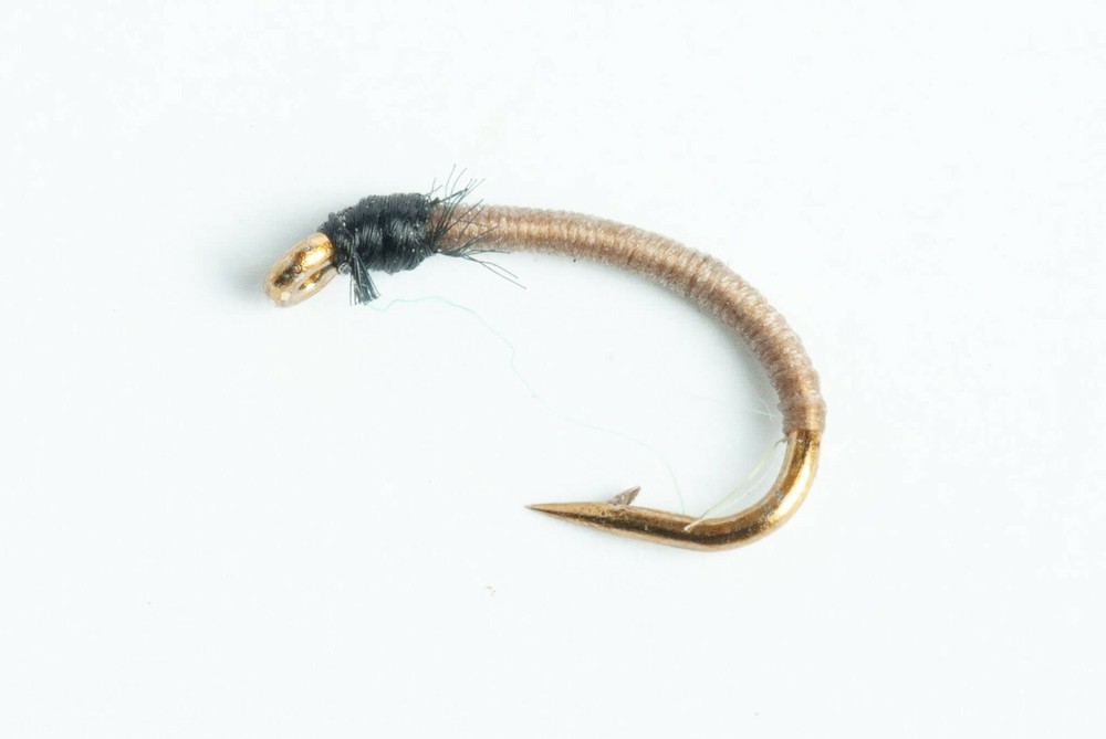 Bling Midge Nymph Fly, 6-Pack - Black, Brown & Tan